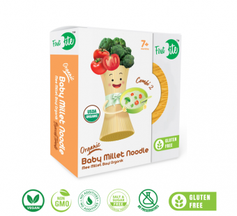 COMBI 2 (BROCCOLI + TOMATO) - GLUTEN FREE ORGANIC BABY MILLET NOODLE