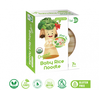 MIXED VEGE - GLUTEN FREE ORGANIC BABY RICE NOODLE